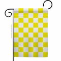Guarderia Yellow Checker Novelty Merchant 13 x 18.5 in. Double-Sided Decorative Horizontal Garden Flags for GU3955622
